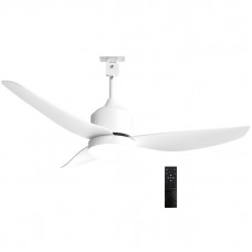 Ανεμιστήρας Οροφής Εξωτερικού Χώρου IP44 LED CCT 2600lm 30W Με 3 Πτερύγια Remote Control Λευκός